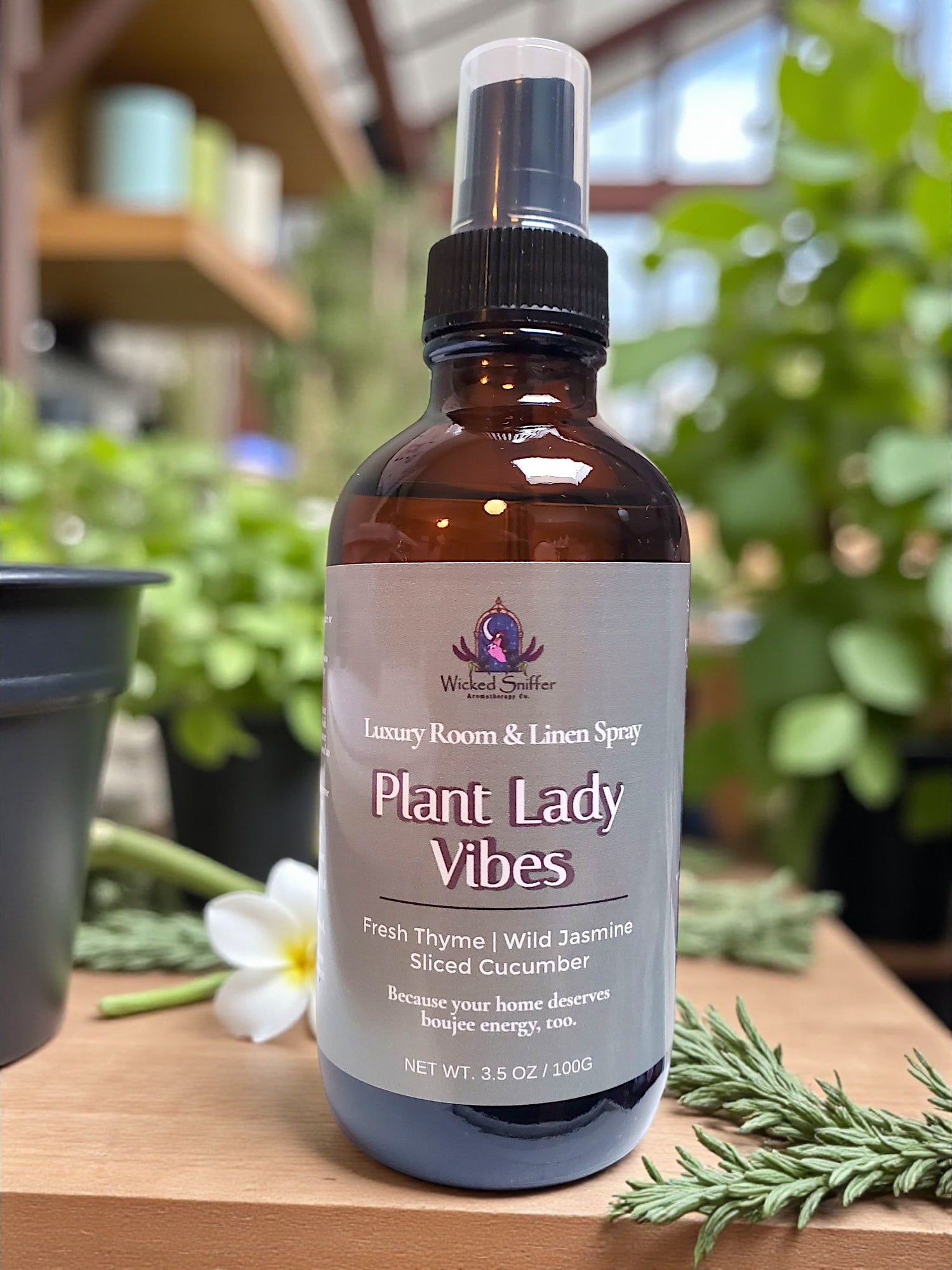 Brown bottle sitting on a table