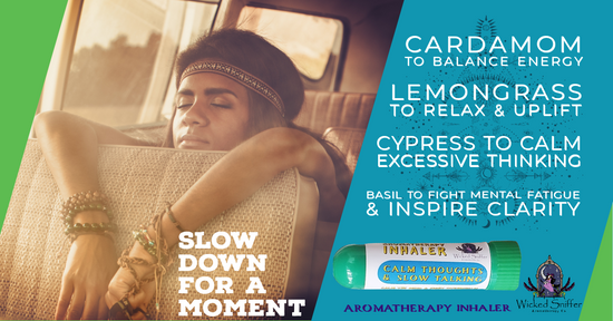 Calm thoughts & slow talking aromatherapy inhaler