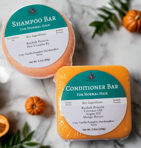 Vanilla Pumpkin Marshmallow Shampoo & Conditioner Bars 