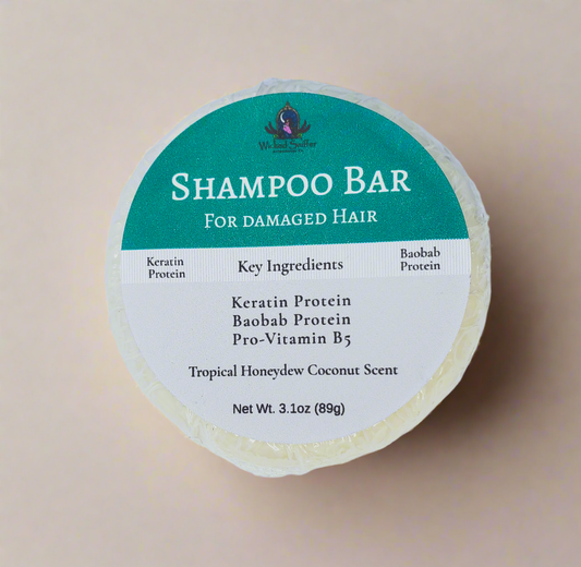 Shampoo bar for damaged hair in Honeydew coconut scent