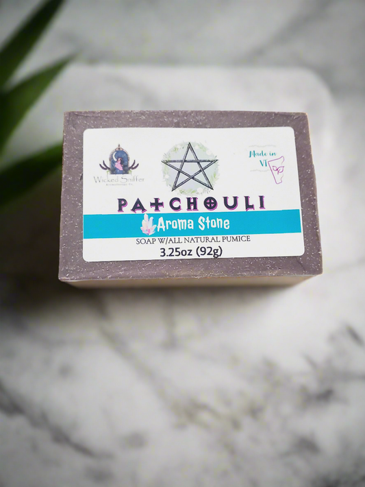 Patchouli scented soap with pumice 