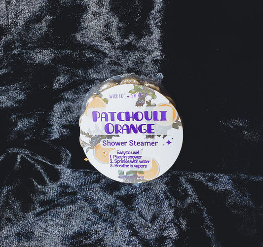 Patchouli Orange Shower Steamer | Small Batch Grounding Aromatherapy Steamer