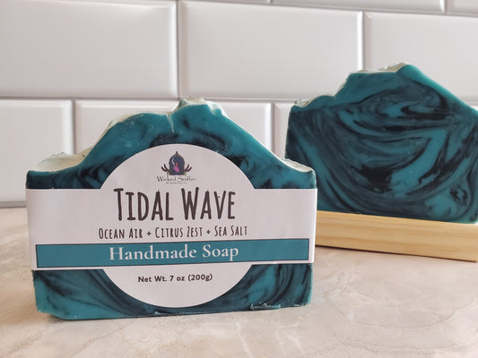 Tidal Wave Handmade Soap, Charcoal Infused, Fresh Clean Scent