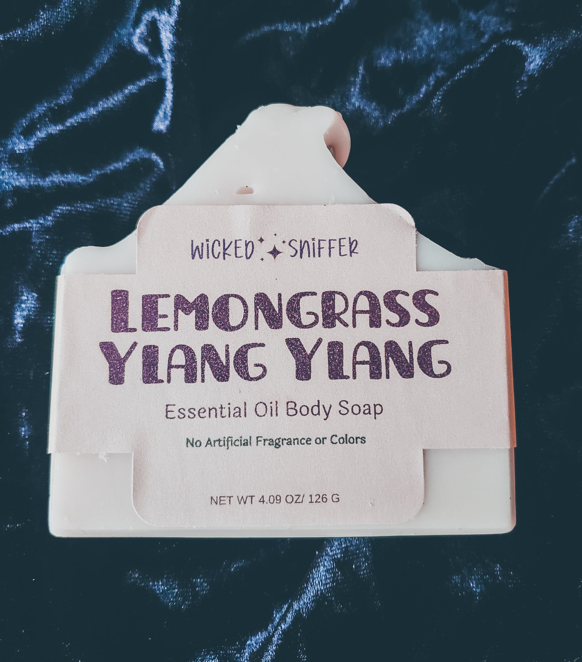 Tan soap on a black background