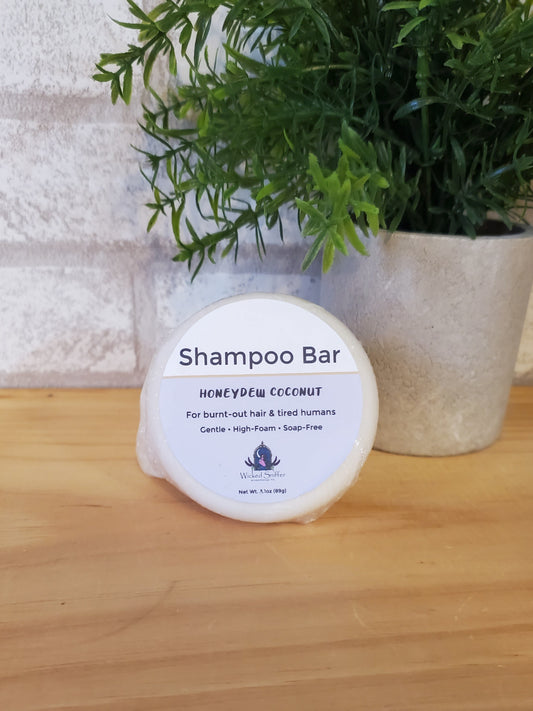 Honeydew Coconut Scent Shampoo Bar- Pro-vitamin B5, Visibly Repairing Kertain Protein (3.1 oz)