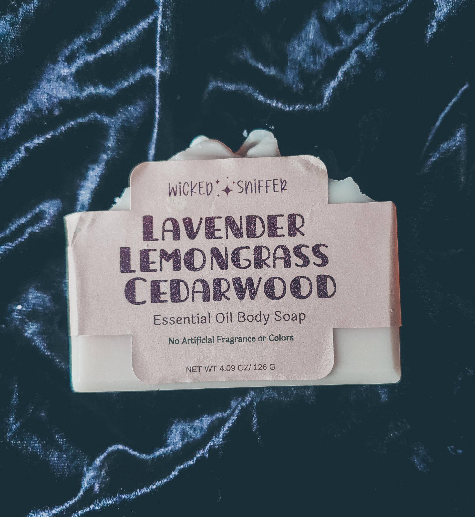 Tan soap on a black background